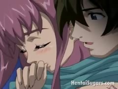Beautiful hentai temptress getting divine breasts licked