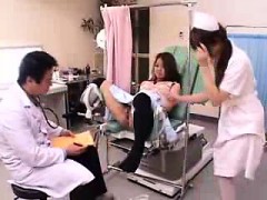 Beautiful Oriental babe enjoys a deep fucking in the doctor