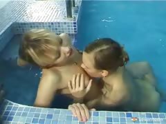 Lesbian fun in the water