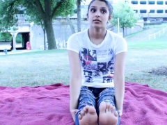 Nia's sweet feet at the park
