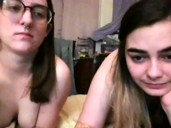 Very Hot Amateur French Teen couple tit fuck on Webcam