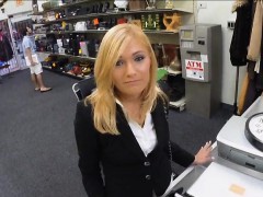 Sultry milf having sex with pawnkeeper in the backroom